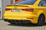 Ingo Noak Gefräßter Heckansatz  mit Finnen für Audi A3, 8V, S-Line + S3, Limousine