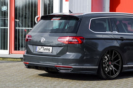 Ingo Noak Heckdiffusor mittig inkl Seitenflaps , auch für Fahrzeuge mit abnehmbarer AHK für VW Passat 3G, B8 R-Line