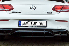 Ingo Noak Heckansatz mit gefräßten Finnen für für Mercedes Benz C63 AMG, C205+A205 , Coupe/ Cabrio