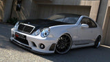 Maxton Design Front Ansatz passend für MERCEDES CLK W208 (FÜR ME-CLK-208-AMG204-F1 Front Stoßstange) schwarz Hochglanz