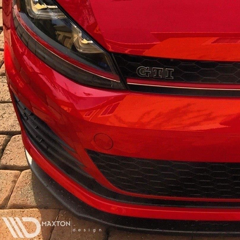 Maxton Design Front Ansatz passend für V.1 VW Golf 7 GTI  schwarz Hochglanz