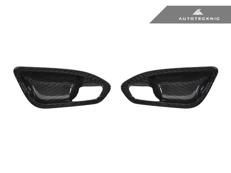 Autotecknic Trockencarbon Innentürgriff-Verkleidung für BMW 1er|2er F20|F22|F87 M2 ohne Lichtpaket glänzend