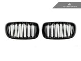 AutoTecknic Ersatzkühlergrill Doppellamellen Glazing Black für F15 X5 | F85 X5M & F16 X6 | F86 X6M