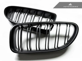 AutoTecknic Stealth Black Doppellamellen Kühlergrill für F12/F13 6er