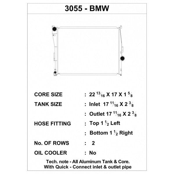 CSF Wärmetauscher Wasserkühler für BMW E46 320i 323 325 328 330 E85 Z4