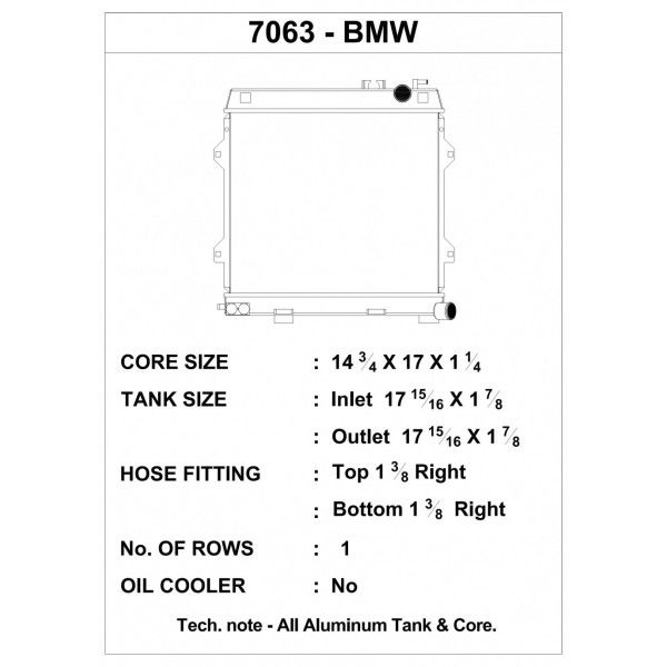 CSF Wärmetauscher Wasserkühler für BMW E30 M3