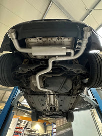 Grail Abgasanlage VW Golf 7 GTI 3-Zoll  ÿ 115mm an HJS glasperlengestrahlt (kostenfrei) CJXG (Clubsport S)
